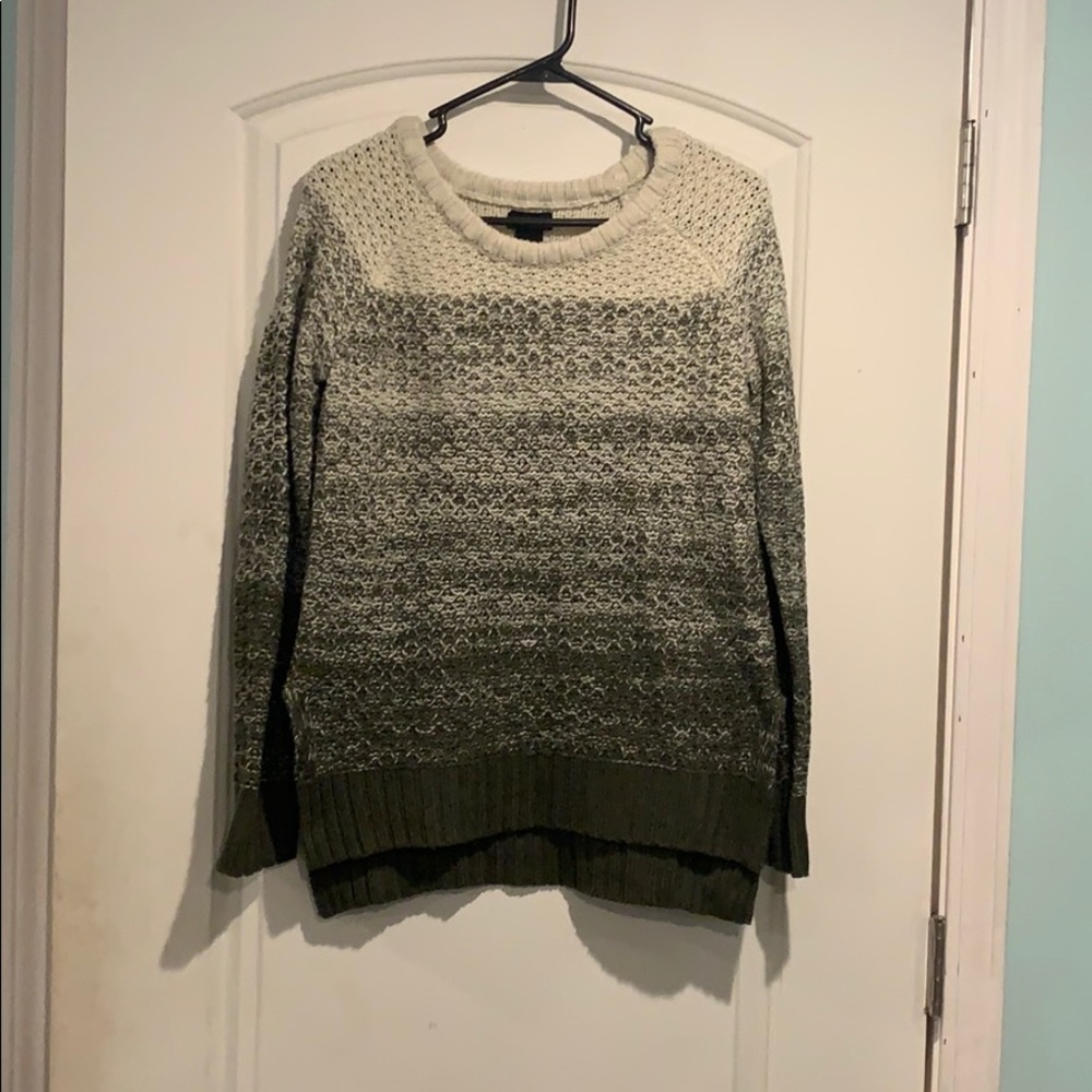 green sweater